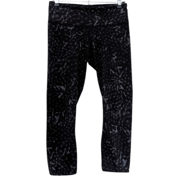 Lululemon Wunder Under Crop II *Full-On Luon Star Crushed Coal Black Women's 6 - Picture 2 of 13